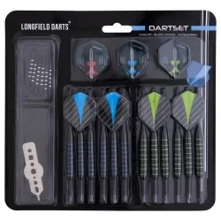 4 sets de fléchettes pointe acier 18/23g Longfield Darts