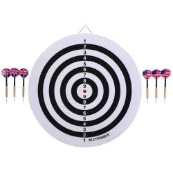 Jeu de fléchettes d'entraînement avec 6 pointes acier Longfield Darts