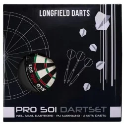 Cible Longfield Pro 501 + Surround noir + 2 jeux de fléchettes