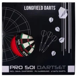 Cible Longfield Pro 501 + Surround rouge + 2 jeux de fléchettes