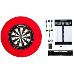 Set de tournoi Longfield Darts avec surround rouge 4 pièces