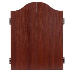 Armoire à fléchettes en bois marron/rouge avec cible Longfield Pro 501