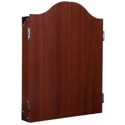 Armoire à fléchettes en bois marron/rouge avec cible Longfield Pro 501