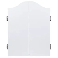 Armoire à fléchettes en bois blanc avec cible Longfield Pro 501