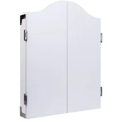 Armoire à fléchettes en bois blanc avec cible Longfield Pro 501