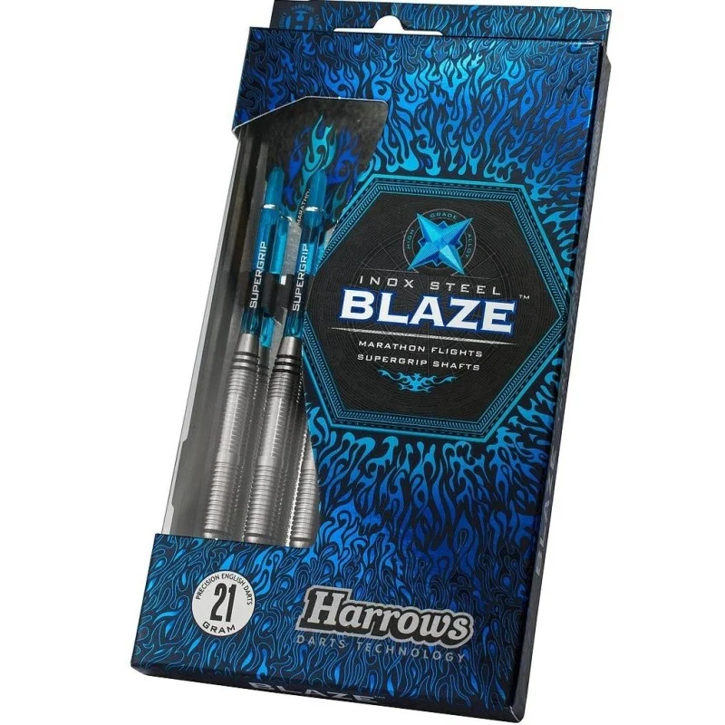 Fléchettes pointe acier 21g Harrows Blaze