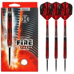 Fléchettes pointe acier 90% Tungstène 22g Harrows Fire Inferno