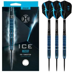 Fléchettes pointe acier 90% Tungstène 21g Harrows Ice Recut