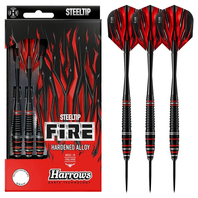 Fléchettes pointe acier laiton 22g Harrows Fire High Grade Alloy