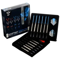 4 sets de fléchettes pointe acier laiton nickelé 21/23g Longfield Darts