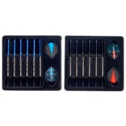 4 sets de fléchettes pointe acier laiton nickelé 21/23g Longfield Darts