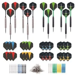 4 sets de fléchettes pointe acier laiton aspect tungstène 23g Longfield Darts