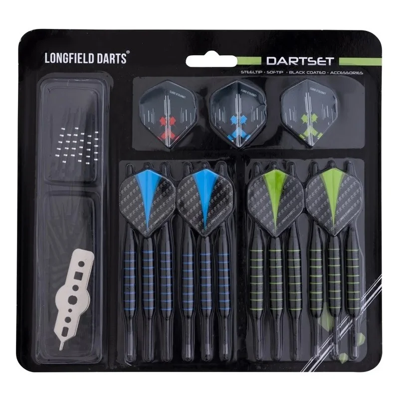 Ensemble fléchettes pointe acier & nylon 18/23g Longfield Darts