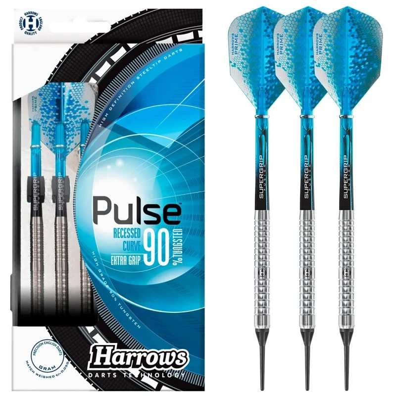 Fléchettes pointe plastique 90% tungstène 18g Harrows Pulse